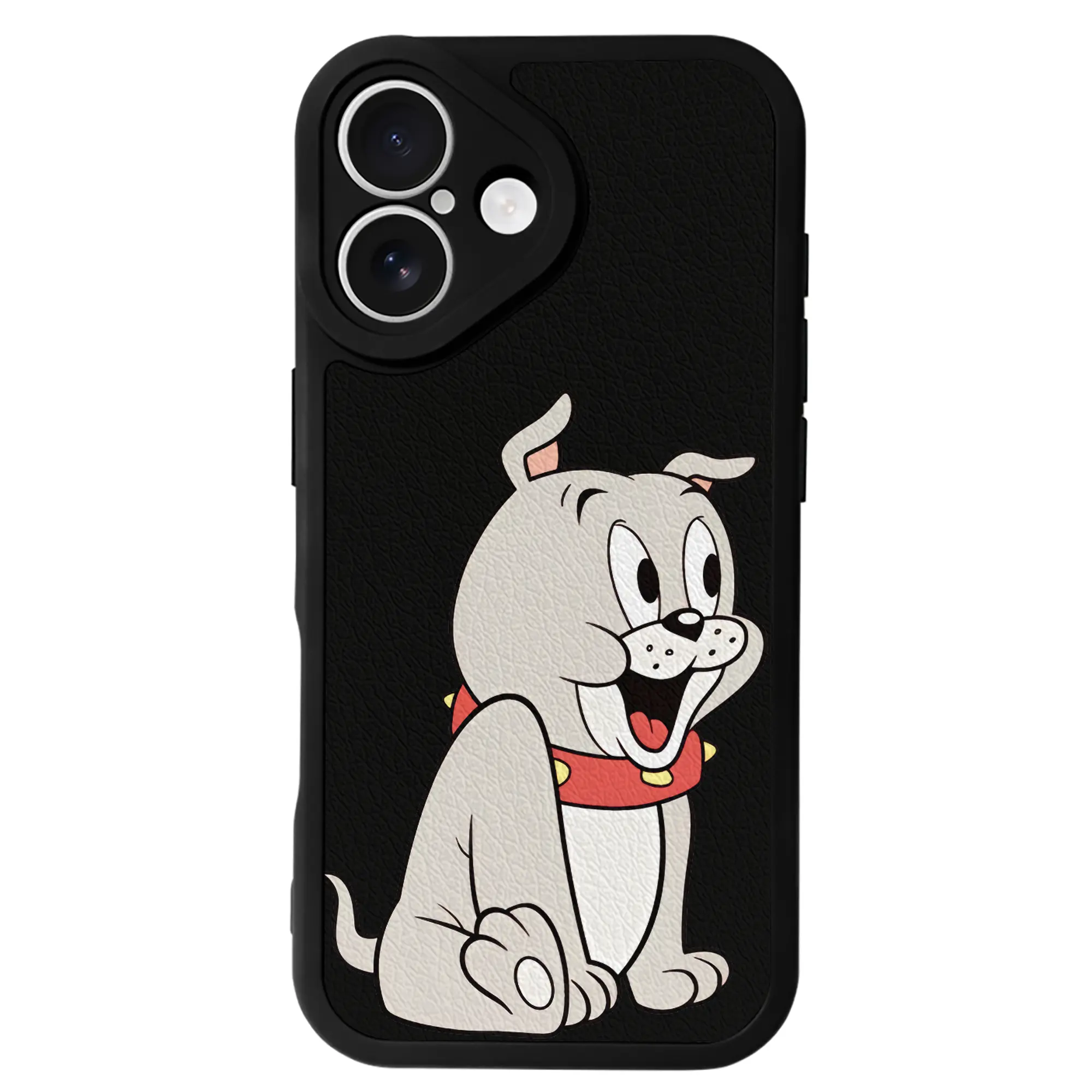 トムとジェリー グッズ タイク - IPhone 16シリーズ対応 ・ シリコンスマホケース ・ レザー調 ・ 高精度フィット ・ 耐衝撃 ・ ワイヤレス充電対応 ・ 精密カット